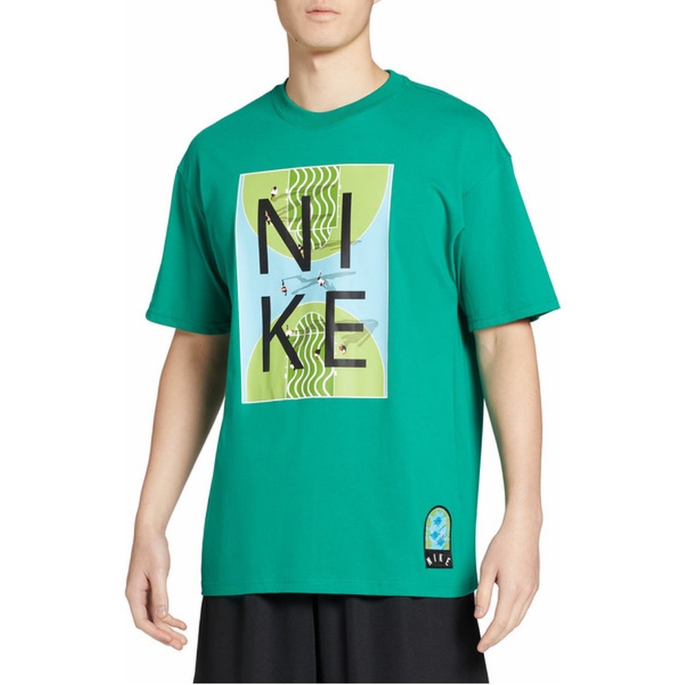 Nike Men's Green Graphic TShirt